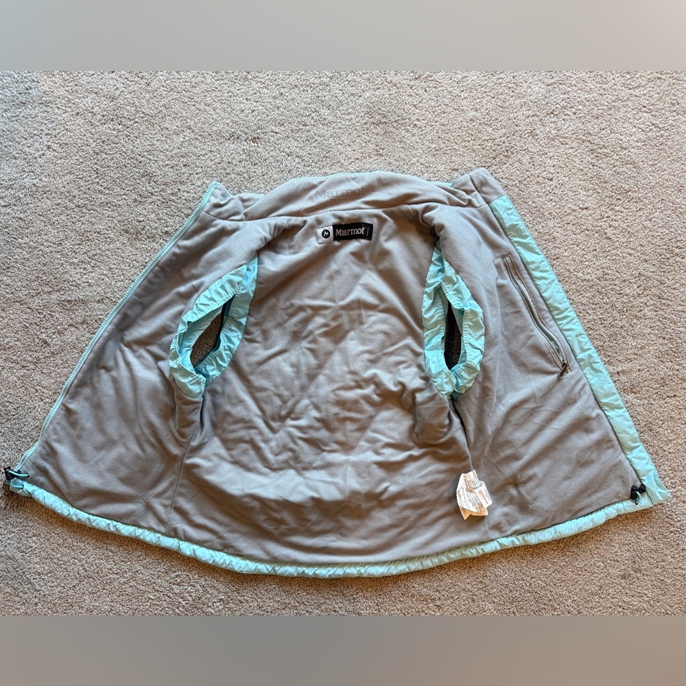 Marmot Women's Kitzbuhel Vest, Ice Blue w Gray Fleece Interior, Medium, EUC - Picture 5 of 7